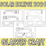Solar Eclipse 2024 glasses craft & Coloring Templates - So