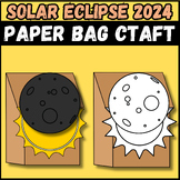 Solar Eclipse 2024 paper bag crafts  | Printable & digital