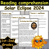 Solar Eclipse 2024 reading Comprehension Passage  activiti