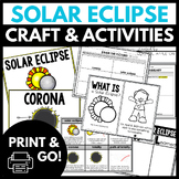 Solar Eclipse 2024 Craft with Nonfiction Reading Activitie