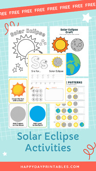 Solar Eclipse Activities By Happy Day Printables 