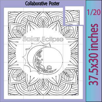 Preview of Solar Eclipse Activities Collaborative Coloring Poster | Bulletin Board