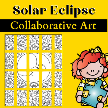 Preview of Solar Eclipse Activities Coloring Page Collaborative Poster Bulletin Board Craft