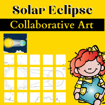 Preview of Solar Eclipse Activities Coloring Page Collaborative Poster Bulletin Board Craft