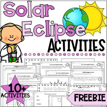 Preview of Solar Eclipse Activities- FREEBIE -April 2024- NO PREP