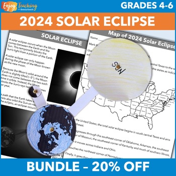 Preview of 2024 Total Solar Eclipse Science Activities for Fourth, Fifth, or Sixth Grade