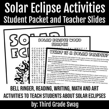 Preview of Solar Eclipse Activities | Student Packet and Teacher Slides