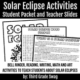 Solar Eclipse Activities | Student Packet and Teacher Slides