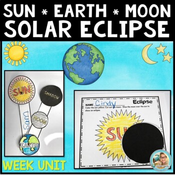 Preview of Solar Eclipse 2024 Activities | Earth Sun Moon Lesson Plans | Kindergarten - 2nd