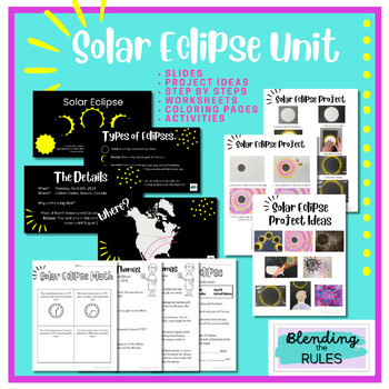 Preview of Solar Eclipse Art and Activities Unit for Classroom Teachers and Art Teachers