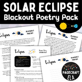 Solar Eclipse Blackout Poetry Activity with Lesson Plan an