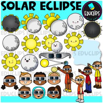 Preview of Solar Eclipse Clip Art Set {Educlips Clipart}