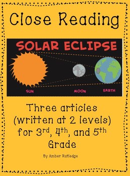 Preview of Solar Eclipse Close Reading (August 21, 2017)