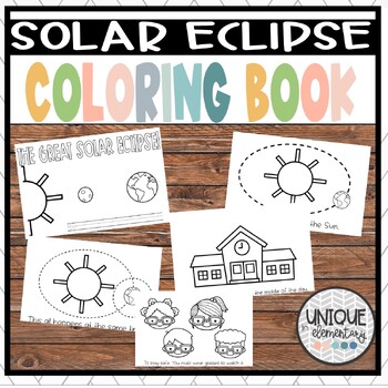 Solar Eclipse Coloring Book/Student Reader by Unique in Elementary