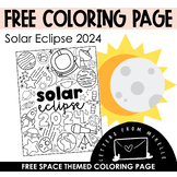 Solar Eclipse Coloring Page - FREEBIE