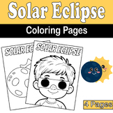 Solar Eclipse Coloring Pages | Solar Eclipse 2024 Activities
