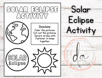 Preview of Solar Eclipse Craft Activity