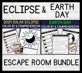 Solar Eclipse & Earth Day Printable Reading Passage & Colo