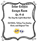 Solar Eclipse Escape Room Gr. 4-6 ELA and Math