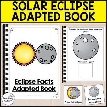 Preview of Solar Eclipse Facts Adapted Book for Special Education | Eclipse Activities