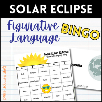 Preview of Solar Eclipse Figurative Language Game - 2024 Total Solar Eclipse ELA Activity