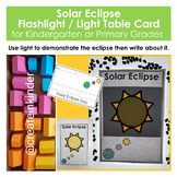 Solar Eclipse Flashlight / Light Table Card and Writing Page