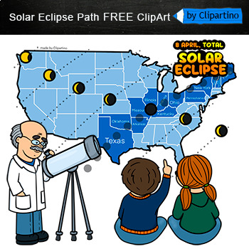 Preview of Solar Eclipse Free Clip Art /Science clipart commersial use