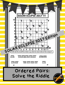 Preview of Solar Eclipse Math- Ordered Pair