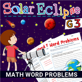 Solar Eclipse Math Word Problems, Solar Eclipse 2024 Math 