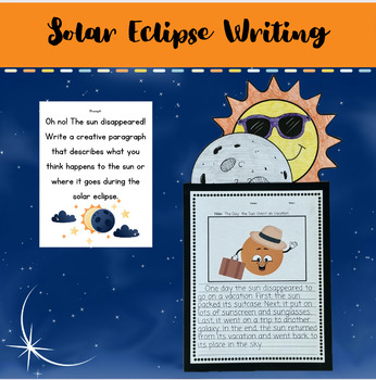 Preview of Solar Eclipse Narrative Paragraph Writing Activity