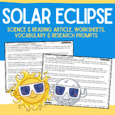 Solar Eclipse: No-Prep Science Packet: Passage, Worksheets