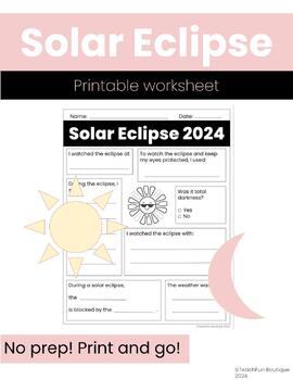 Preview of Solar Eclipse Printable