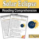 Solar Eclipse Reading Comprehension CVC Stories for K-2 | 