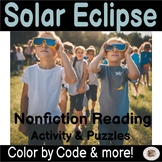 Solar Eclipse Reading Comprehension Color by Code 4th 5th Grade