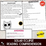 Solar Eclipse Reading Passage Comprehension Activity