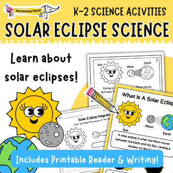 Preview of Solar Eclipse Science Activities | K-2 Reader, Charts, Diagrams, & Writing