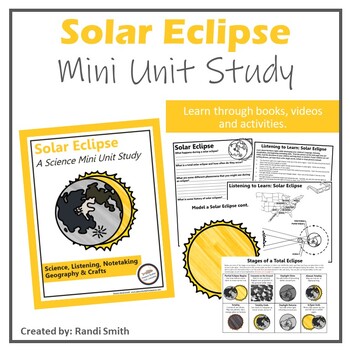 Preview of 2024 Solar Eclipse Science Mini Unit Study