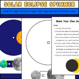 Solar Eclipse 2024 Space Spinner craft activity
