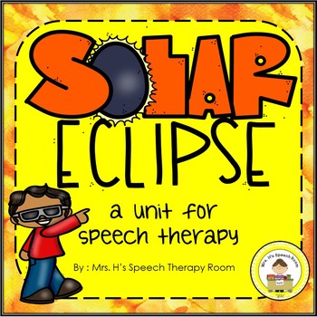 Preview of Solar Eclipse Speech Therapy Pack