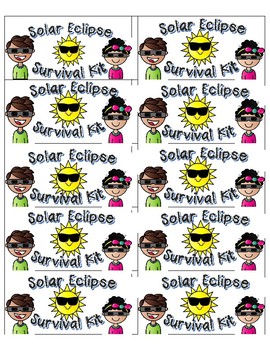 Preview of Solar Eclipse Survival Kit Labels
