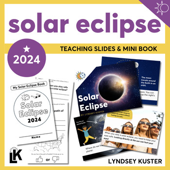 Preview of Solar Eclipse - Slides and Booklet (Whole Group Slides and Mini-Book) - 2024