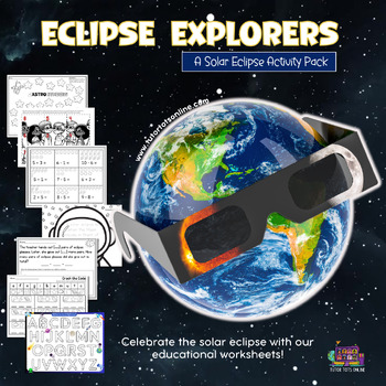 Preview of Solar Eclipse Variety Activity Pack -Preschool, Kindergarten, First Grade