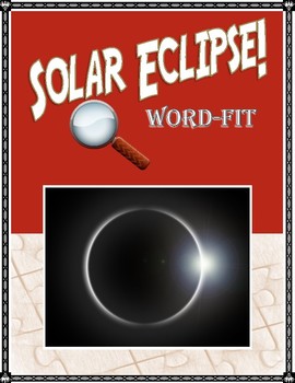 Preview of Solar Eclipse vocabulary review WordFit puzzle; Earth Science, Astronomy