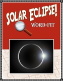 Solar Eclipse vocabulary review WordFit puzzle; Earth Scie