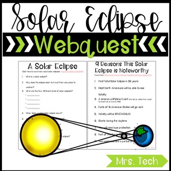 Preview of Solar Eclipse Webquest