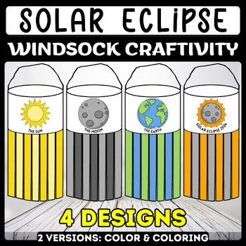 Preview of Solar Eclipse Windsock Craft Kit: DIY Activities for Science, Solar Eclipse 2024