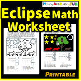 Solar Eclipse Worksheet Math Coloring Page Kindergarten Fi