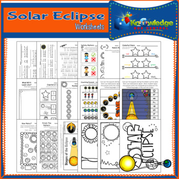 Preview of Solar Eclipse Worksheets for PreK and Kindergarten