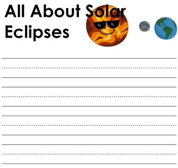 Preview of Solar Eclipse Writing and Craft