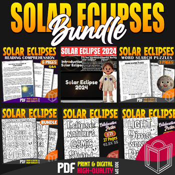 Preview of Solar Eclipses 2024 Bundle: Engaging Educational Digital Resources for Classroom